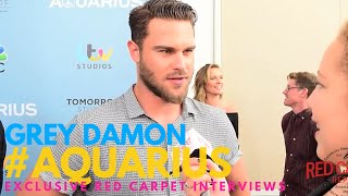 Grey Damon #Aquarius interviewed at the Season 2 premiere of NBC’s crime drama AQUARIUS