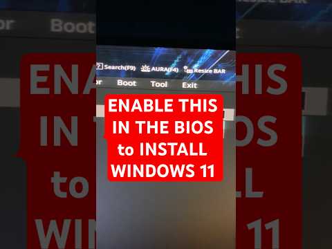 Enable this in BIOS to Install Windows 11 #amd #intel #windows11 #windowstroubleshooting #pcbuild