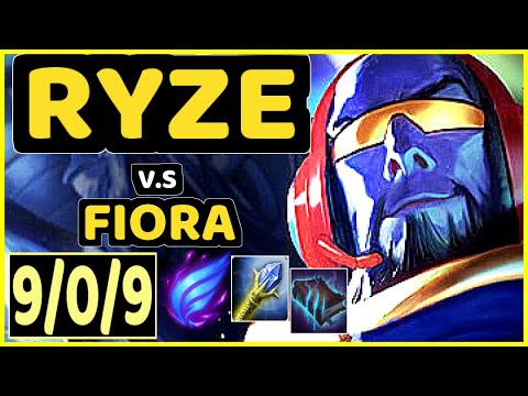 STROMPEST (RYZE) vs FIORA - 9/0/9 KDA TOP GAMEPLAY - NA Ranked GRANDMASTER