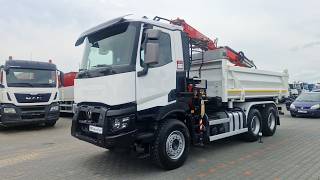 Renault C 430 / 6x4 / WYWROTKA 2 STRONNA / HYDROBURTA + HDS FASSI F155.A dump truck | Image 4 - Autoline