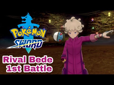 Pokemon Sword HD - First Battle With Rival Bede Galar Mine