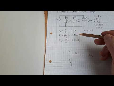 Phasendiagramm einer Wechselstromschaltung aus RCL parallel