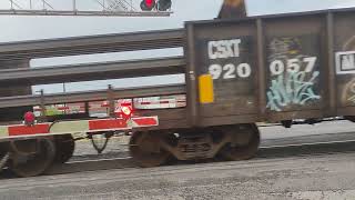 First ever full video of the welded Rail train led by CSX 7105