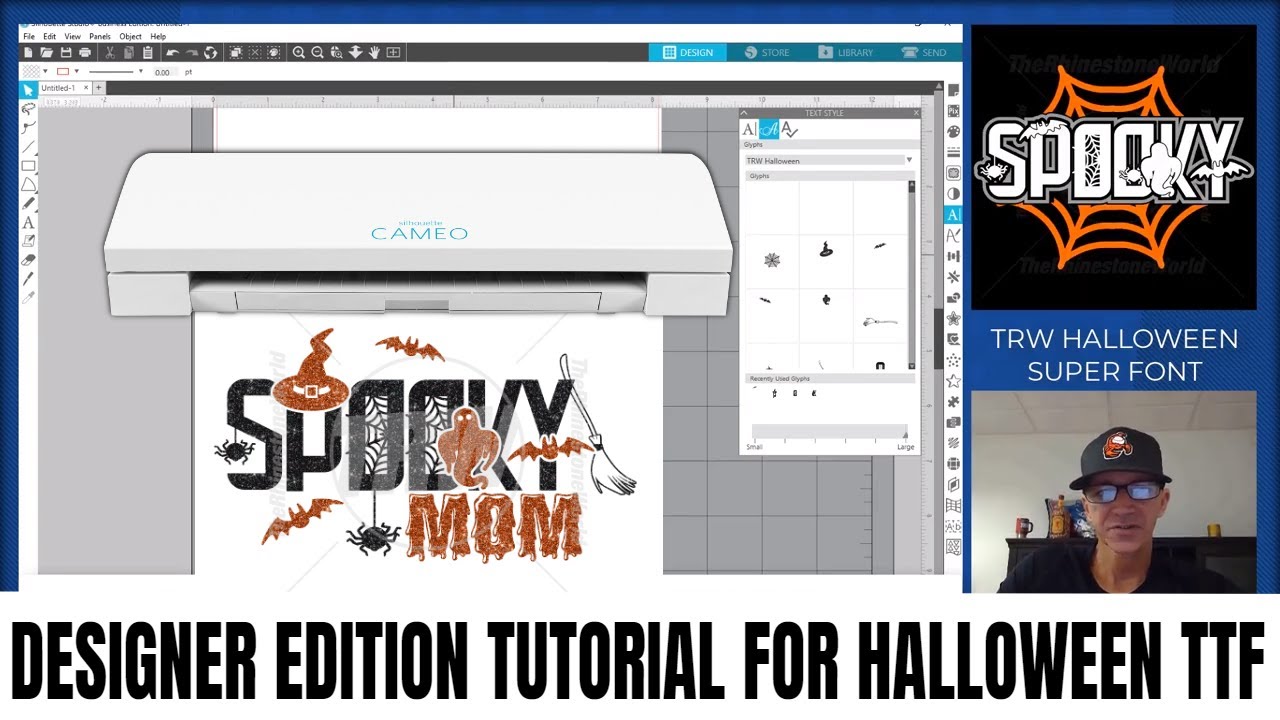 Creating a Halloween Design with a Font in Designer Edition for your Silhouette CAMEO
