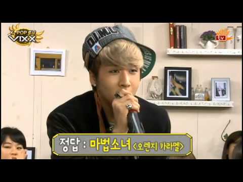 [121214 sonbadaktv K-POP TV VIXX EP04] RAVI singing Orange Caramel's "Magic Girl (마법소녀)"