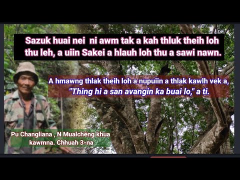 Pu Changliana, N. Mualchêng kawmna-3. A hmawng thlak theih loh a nupuiin a thlak kawlh vek.