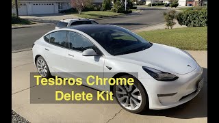 Tesbros Tesla Model 3 Chrome Delete