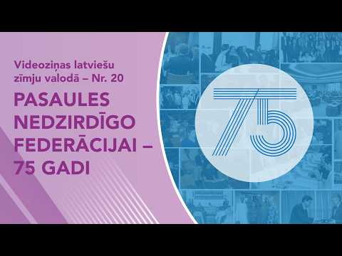 Videoziņas Nr. 20 “Pasaules Nedzirdīgo federācijai – 75 gadi”