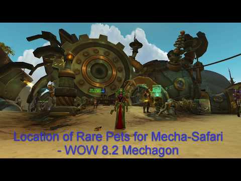 Location of Rare Pets for Mecha-Safari Achievement - WOW 8.2 Mechagon