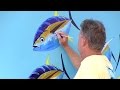 Guy Harvey puts finishing touches on Mako mural at SeaWorld Orlando