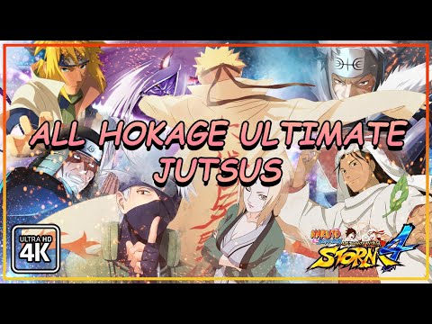 All HOKAGE Ultimate Jutsus & Team Ultimate Jutsus (4K 60FPS) - Naruto Ultimate Ninja Storm 4
