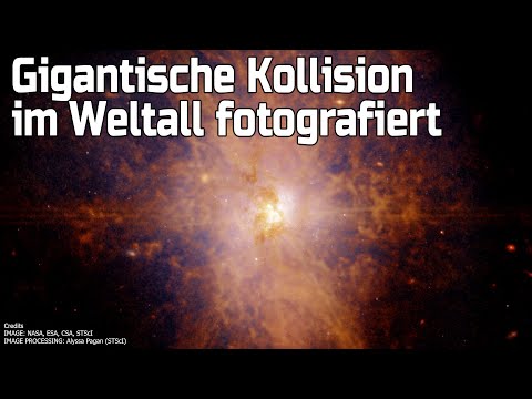 Gigantic collision photographed in space