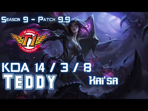 SKT T1 Teddy KAI'SA vs VAYNE ADC - Patch 9.9 KR Ranked