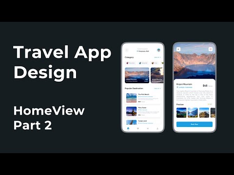 Travel App Design | HomeView Part 2