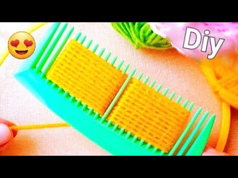 It's So Beautiful ❤️🌟 Superb Woolen Flower Making Trick With Hair Comb - Diy Amazing Woolen Flower