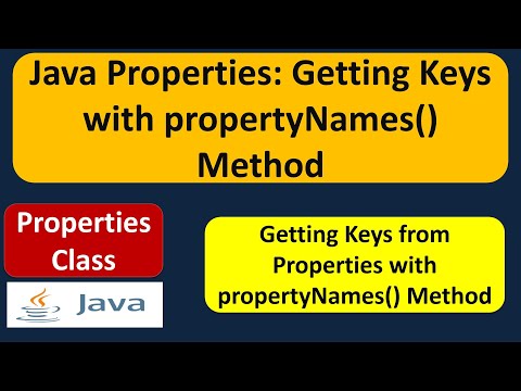 Java Properties Getting Keys With Propertynames Method Java Properties Java Tutorial