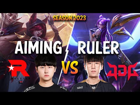 KT Aiming vs JDG Ruler - Aiming XAYAH vs Ruler KAI'SA ADC - Patch 13.18 KR Ranked