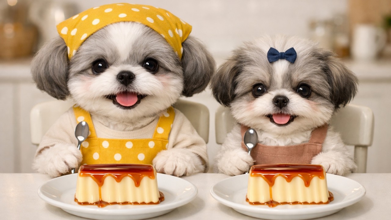 【커스터드 푸딩】 부드럽고 탱글탱글한 에그 푸딩🍮 마마츄가 도전해봤어요!