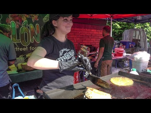 Venezuela Street Food. The Cachapa Filled Corn Pancakes. London Acklam Village Market
