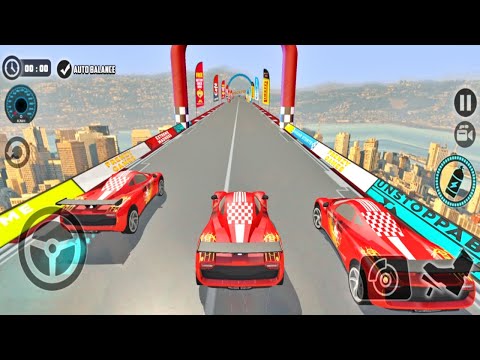 Impossible Car Tracks 3D - Red Car Driving Stunts Multiplayer Mode Levels 18 to 25 Android Gameplay