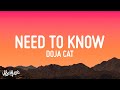 Doja Cat - Need To Know (Lyrics) Doja Cat - Need To Know (Lyrics)