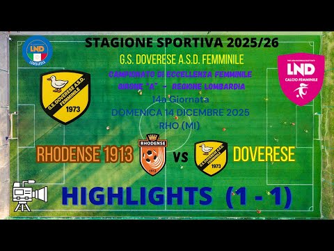 Eccellenza Femminile 2025/26 - 14ª giornata - 14/12/2025 - Rhodense