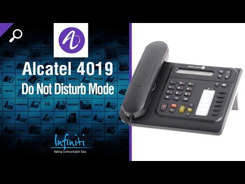 Alcatel 4019 Phone Handset - Do Not Disturb Mode [Infiniti Telecommunications]