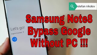 BOOM!!! Samsung Note8 SM-N950F. Remove Google Account. Bypass FRP.