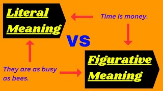 Literal meaning vs Figurative meaning