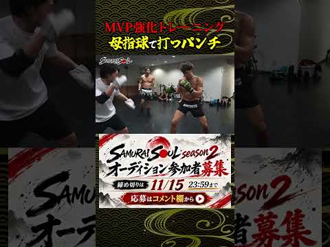 MVP強化トレーニング 母指球で打つパンチ #安保瑠輝也 #格闘技 #SAMURAISOUL