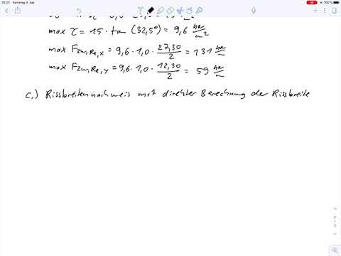 Massivbau 3 - Beispiel 4 Rissbreiten Bodenplatte (Teil 2)