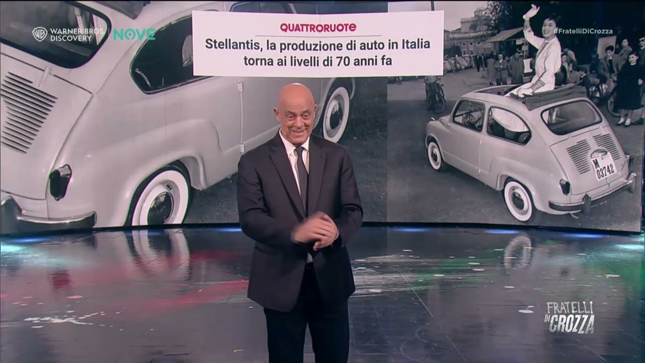 Crozza su Stellantis: "Nella produzione di auto siamo tornati al 1956" | Fratelli di Crozza