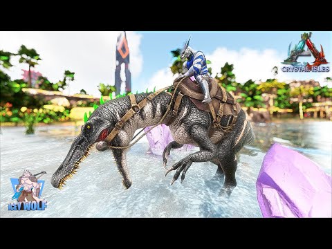 This BARYONYX'S SCREAM is CRAZY!!! [ARK Crystal Isles OMEGA MOD Ep:22]