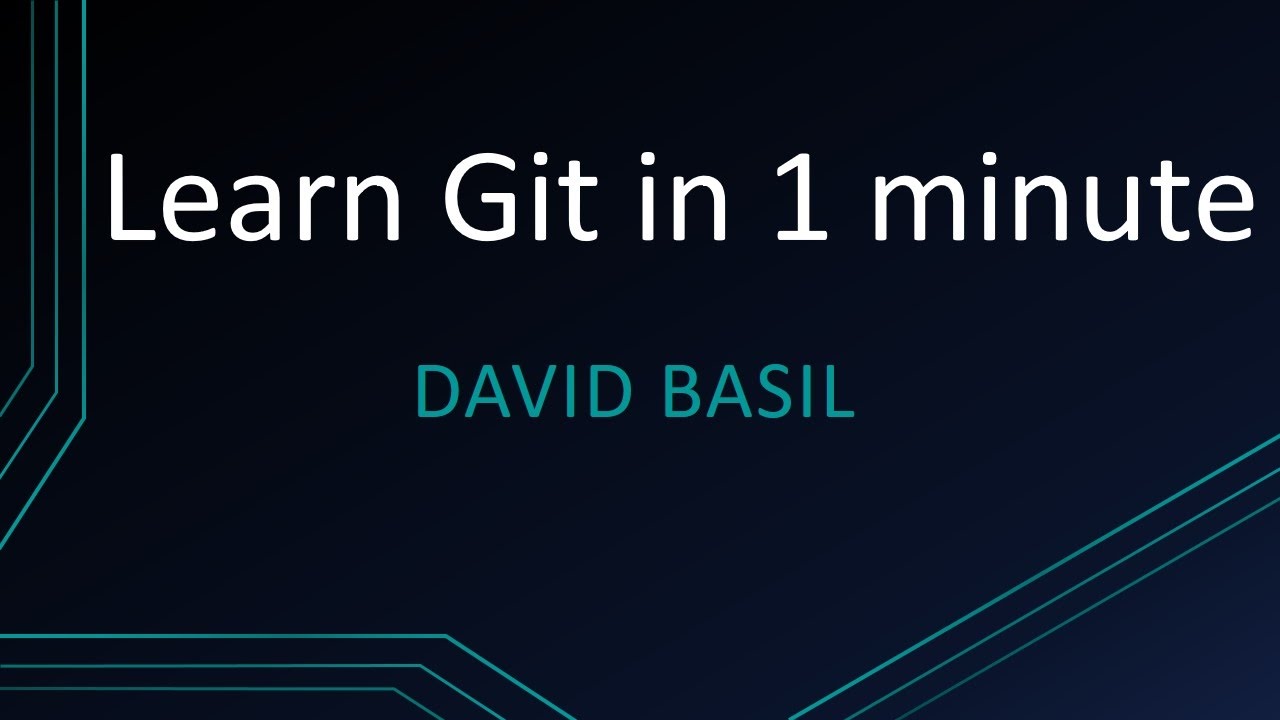 Learn Git in 1 minute