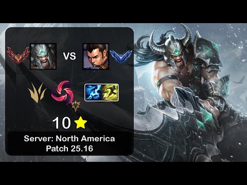 Tryndamere Jungle vs Xin Zhao - NA GrandMaster - Patch 25.16