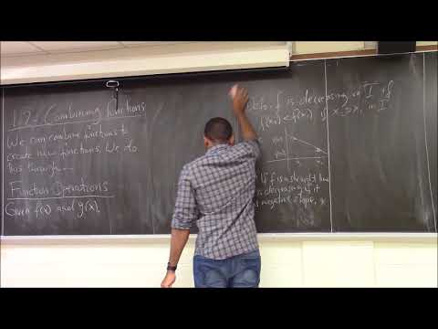Math 1203 R04 Lecture 3 - Increasing, decreasing; Combining functions; Intro to Linear Models
