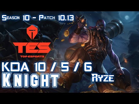 TES Knight RYZE vs SYLAS Mid - Patch 10.13 KR Ranked