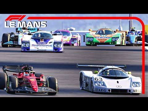 F1 2022 vs GROUP C Cars at Le Mans 24h Circuit