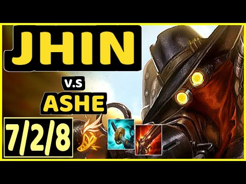 COMP (JHIN) vs ASHE - 7/2/8 KDA BOTTOM ADC CHALLENGER GAMEPLAY - EUW