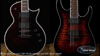 Video thumbnail for ESP LTD EC-1000QM and ESP LTD MH-401NT - Dueling Guitars!! by N Stuff Music