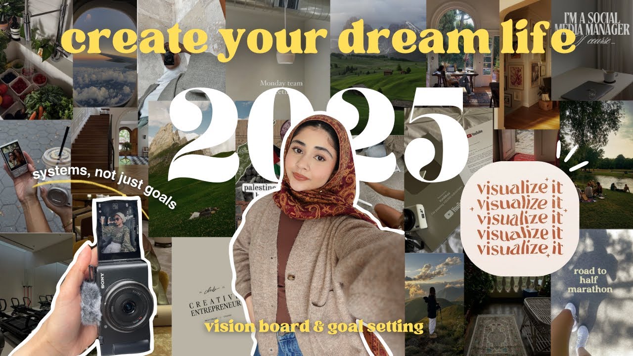 creating my 2025 DREAM LIFE ♡ vision board, systems not just goals, sharing my new year goals