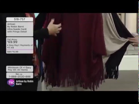 Ultra Suede Cardi Fringe Detail