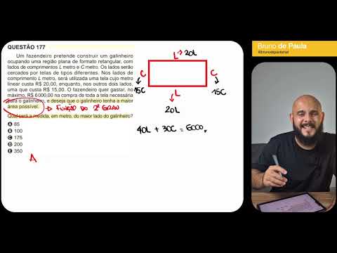 Questão 177 - Caderno Amarelo | MATEMÁTICA ENEM 2024