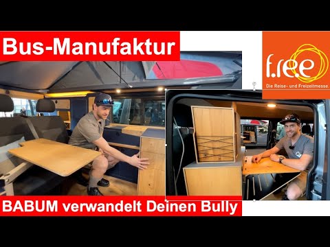 Solide Vanlife-Möbel für alle Bullys, mobil oder fest! Messe f.re.e #f.re.e