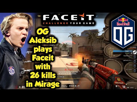 OG Aleksib plays Faceit with 26 kills in Mirage