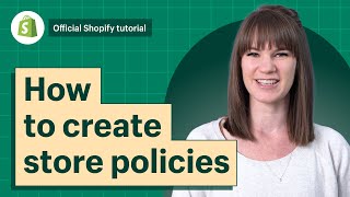How to create store policies || Shopify Help Center