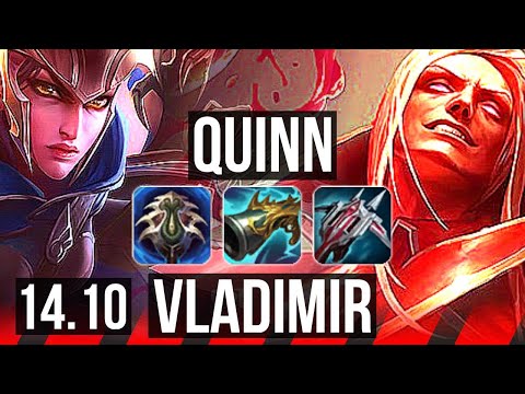 QUINN vs VLADIMIR (TOP) | 6 solo kills, 1600+ games | EUW Master | 14.10