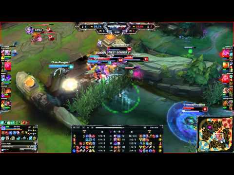 League Of Legends Gnar Team Fight Omg...O_ O