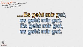 Marius Müller Westernhagen - Es geht mir gut - Instrumental und Karaoke