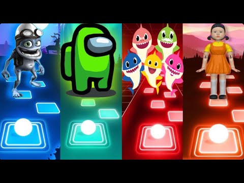 Crazy Frog vs Among Us vs Baby Shark vs Squid Game - Tiles Hop EDM Rush